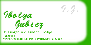 ibolya gubicz business card